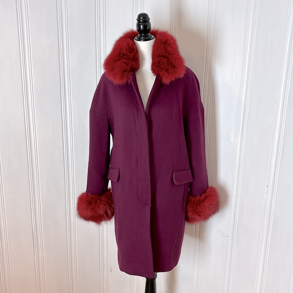 Stunning DKNY wool and fur coat - Picture 4 of 7
